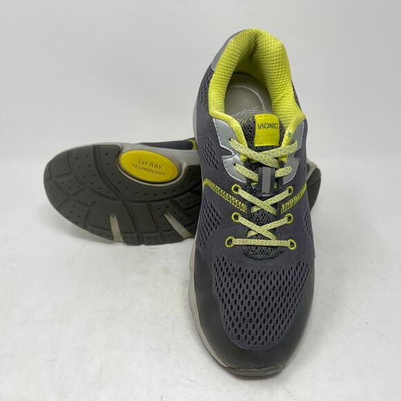 Vionic 335 Emerald / 9030 Comfort Sneakers Womens 9 1/2 Gray 1,0,3,0:S1482 - Picture 9 of 13